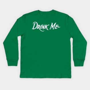 Drink Me - WHITE Kids Long Sleeve T-Shirt